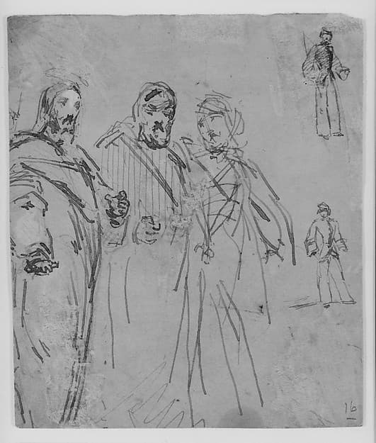 Christ and Two Figures (from Sketchbook)