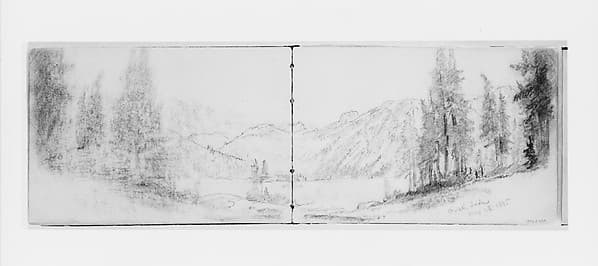 Crater Lake Aug 23, 1885 (from Sketchbook X)