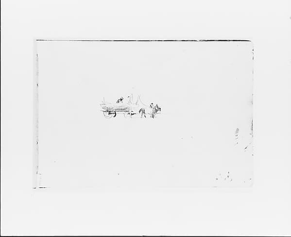 Men with a Hayrick drawn by Two Horses (from Sketchbook VII)