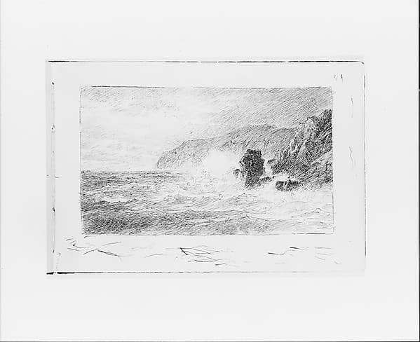 Seascape with Waves Breaking off Rocks (from Sketchbook VII)