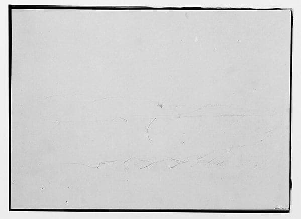 Outline of a Lake or River View (from Sketchbook)