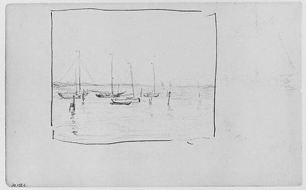 Sailboats on (Long Island?) Sound (from Sketchbook)