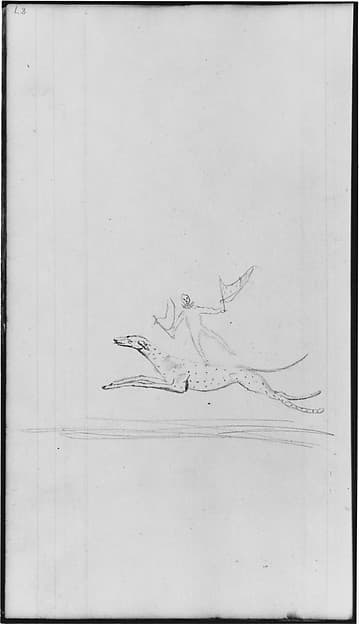 Boy with Greyhound Dog (from Sketchbook)