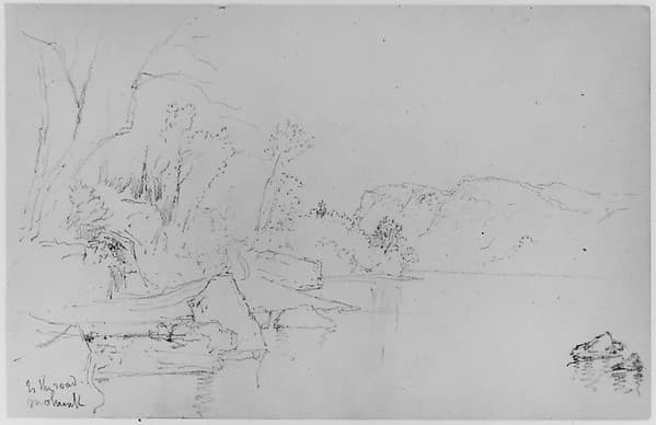 Study of Lake and Shore, Mohonk, 1871 (from Sketchbook)