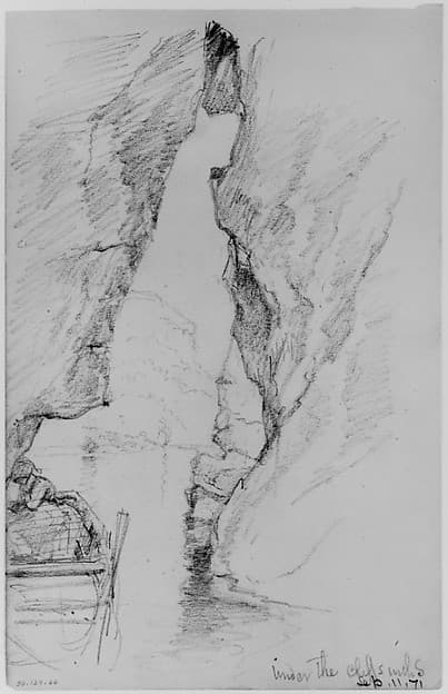 Under the Cliffs, 1871 (from Sketchbook)