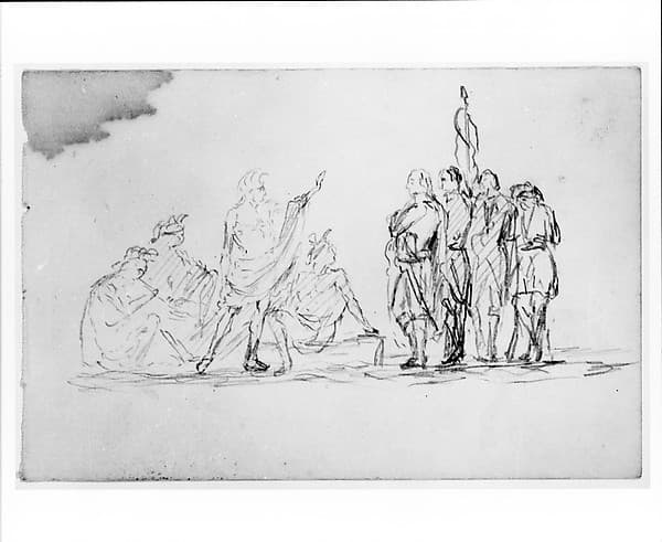 Study for Treaty with Native Americans (from Sketchbook)