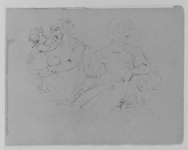 Mother and Child; Female Figure (from Sketchbook)