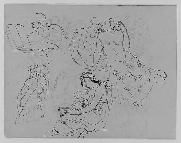 Four Figure Studies (from Sketchbook)