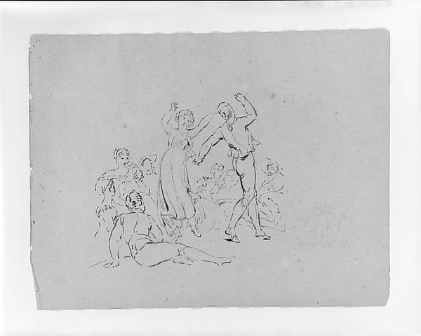 Man and Woman Dancing with People Watching (from Sketchbook)