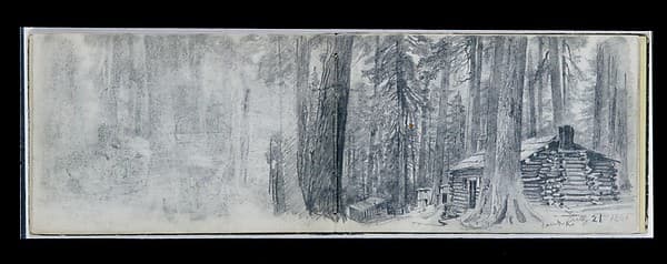 Camp A: Log Cabin in Woods (from Sketchbook X)