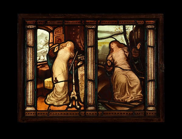 The Lady of Shalott stained glass window
