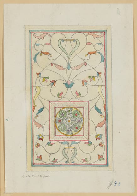 Study for Glass (Celtic Jeweled Cross in Arabesque)