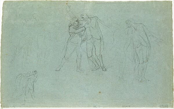 Study for "The Death of Major Peirson": Group of Dying French Officers