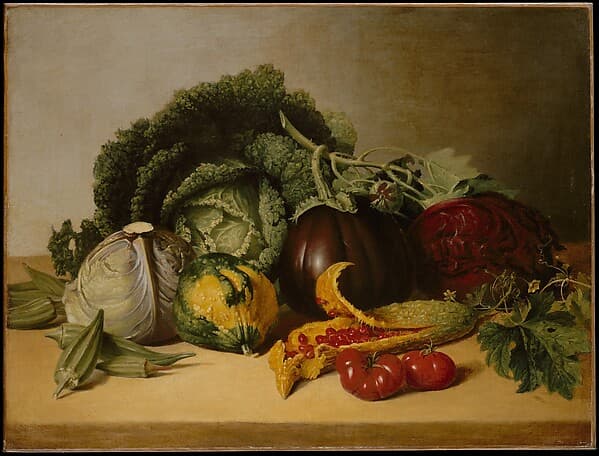 Still Life: Balsam Apple and Vegetables
