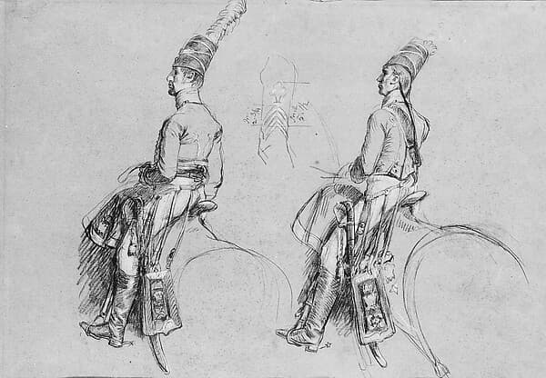 Two Equestrian Figures, Possibly a Study for "George IV, Prince of Wales"