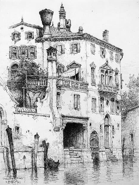 Sketch of Houses near SS. Giovanni e Paolo, Venice