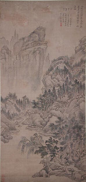 清 惲壽平 山水 軸|Landscape