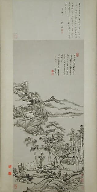 清 王原祁 倣黃公望高克恭山水圖 軸|Landscape in the Styles of Huang Gongwang and Gao Kegong