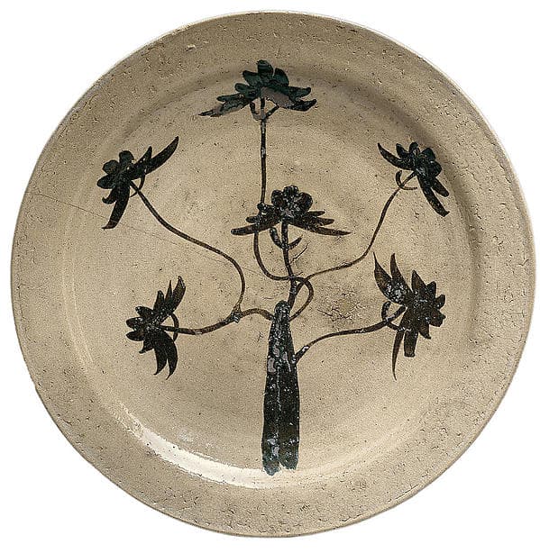 唐津松文大皿|Platter (Ōzara) with Pine Tree
