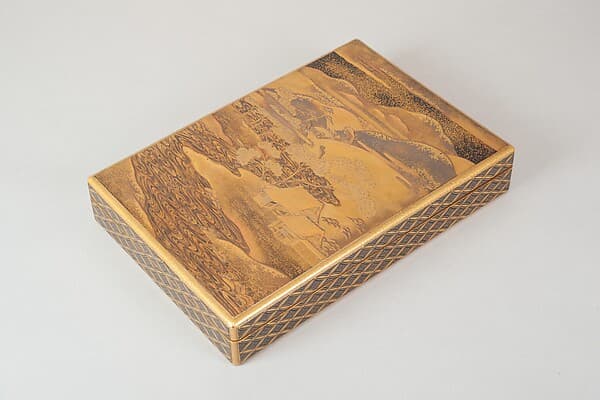Document Box (Bunko) with Design of Cherry Trees in Bloom in Yoshino