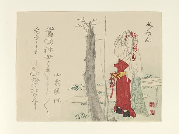 Court Lady by Old Plum Tree