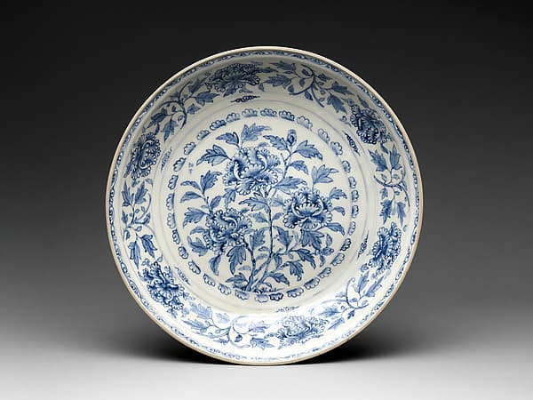 Plate with Peonies