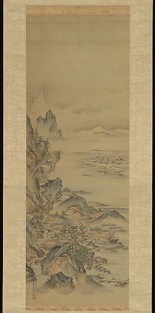 狩野探水守常筆 蓬莱山・瀟湘八景図|Mount Penglai with Eight Views of Xiao and Xiang