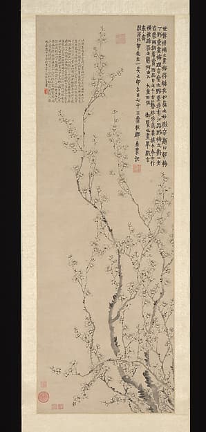 清 金農 墨梅圖 軸|Blossoming plum