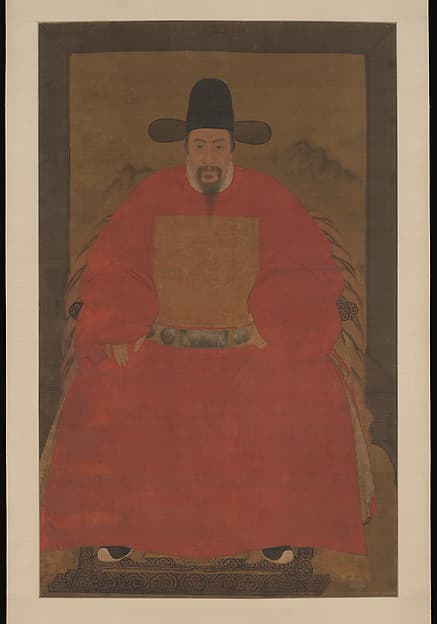 明 佚名 人物肖像 圖 鏡面|Portrait of a Gentleman