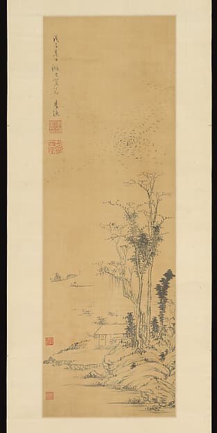清 李漁 泛舟圖 軸|Landscape