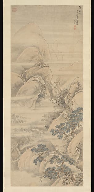 清 (傳)王翬 雪景山水圖 軸|Snowscape