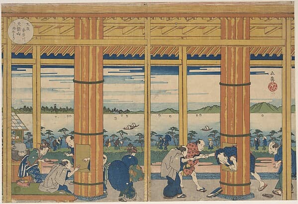 Shower-Shelter on the Shore of Tempozan Bay