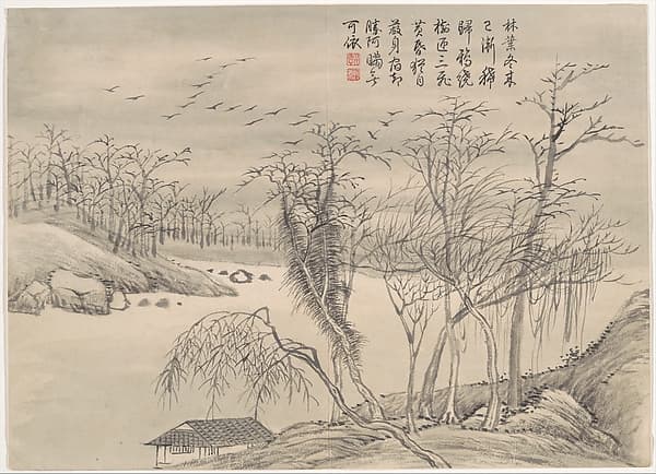 清 錢維城 景數四氣，冬景圖 冊|Winter Landscapes and Flowers
