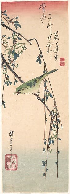 歌川広重画 梅に鶯|Warbler on a Plum Branch
