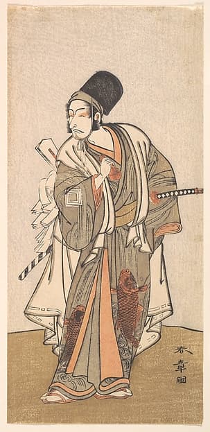 Standing figure of an actor of the Ichikawa family, probably Danjuro IV