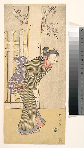 The Fourth Iwai Hanshiro as a Woman Standing under a Torii