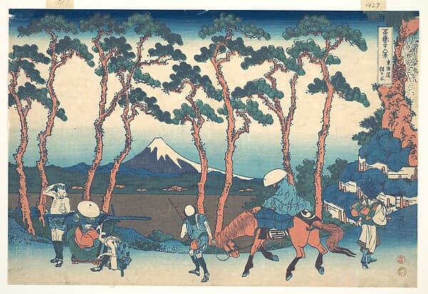 冨嶽三十六景 東海道保土ケ谷|Hodogaya on the Tōkaidō (Tōkaidō Hodogaya), from the series Thirty-six Views of Mount Fuji (Fugaku sanjūrokkei)