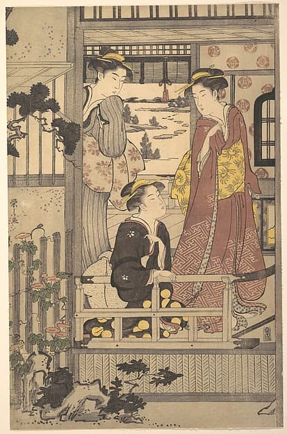 Three Women on a Veranda