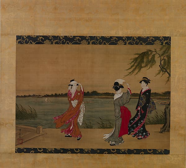 Three Girls on a Riverbank