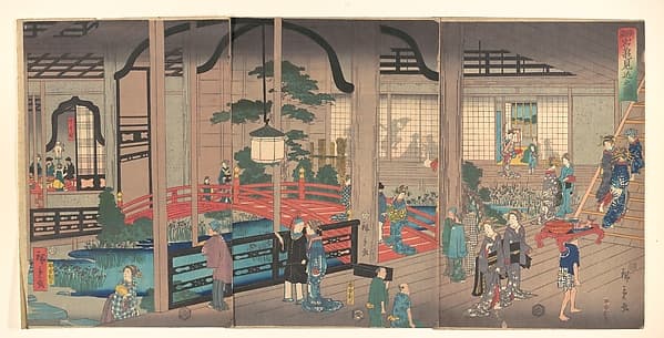 Yokohama Gankirō no zu|View of the Interior of the Gankirō Tea House in Yokohama