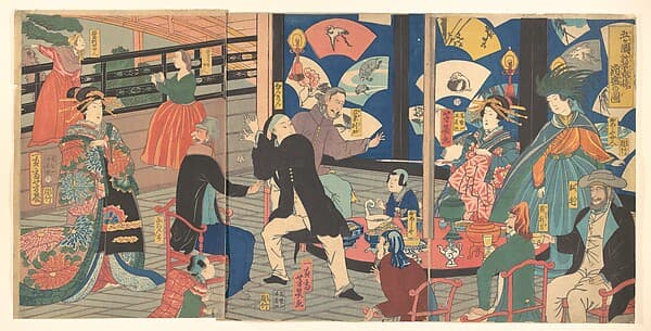 Gok'koku o Gankirō sakamori no zu|The Five Nations Enjoying a Drunken Revel at the Gankirō Tea House