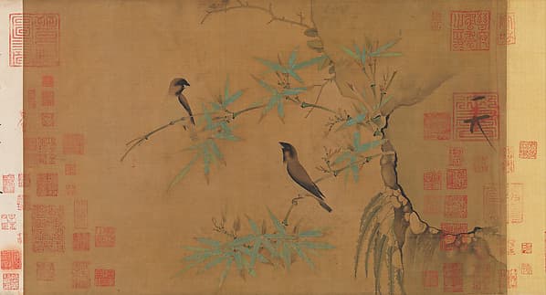 北宋 徽宗 竹禽圖 卷|Finches and bamboo