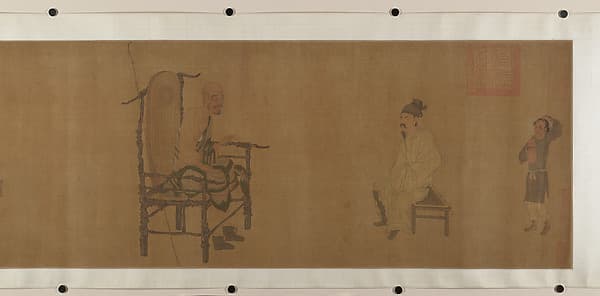 Xiao Yi Obtaining the Lanting Manuscript from the Monk Biancai