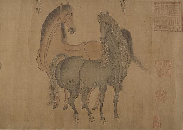 明/清　佚名　傳史道碩　八駿圖　卷|Eight Horses
