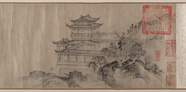 元 唐棣 滕王閣圖 卷|The Pavilion of Prince Teng