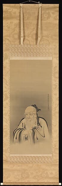 狩野探幽筆 神農・夏冬山水図|Portrait of Emperor Shennong
