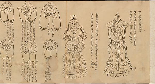 白描印相図巻|Scroll of Mudras