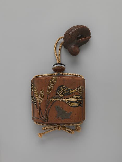 Case (Inrō) with Design of Frogs