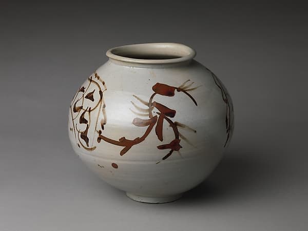 백자 철화 용 무늬 항아리 조선|白磁鐵畫龍文壺 朝鮮|Jar decorated with dragons