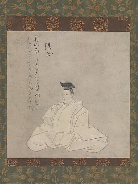 藤原清忠 「業兼本 時代不同歌合絵巻」 断簡|The Poet Fujiwara Kiyotada, from the “Narikane Version” of Thirty-six Poetic Immortals
